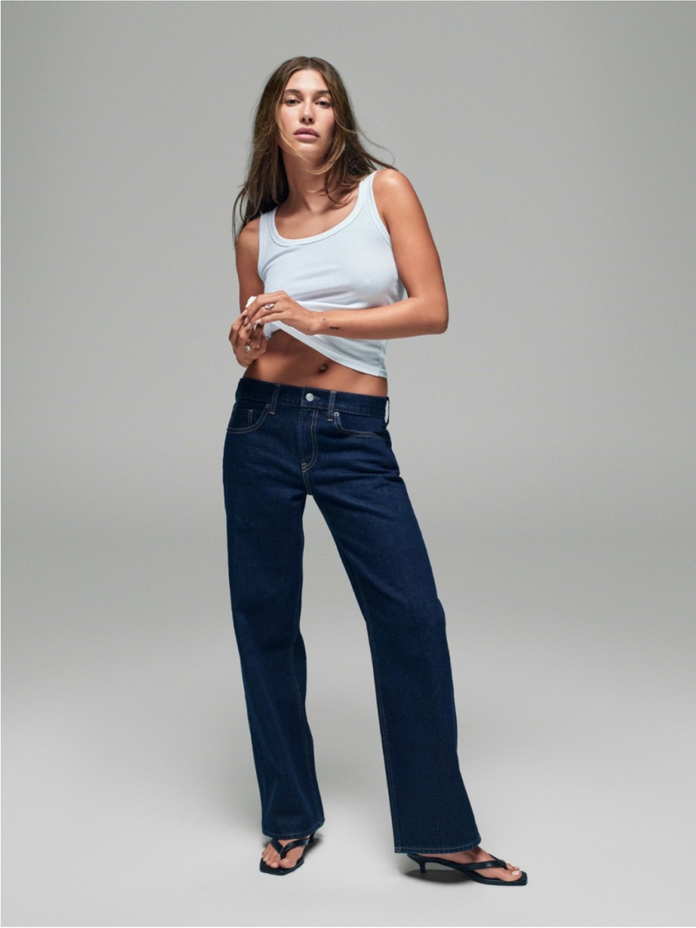 GAP x Hailey Bieber Low Rise Loose, Dark Indigo, size 25, 27, 28, 29